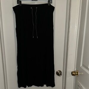 Liz Claiborne Black Drawstring Maxi Skirt